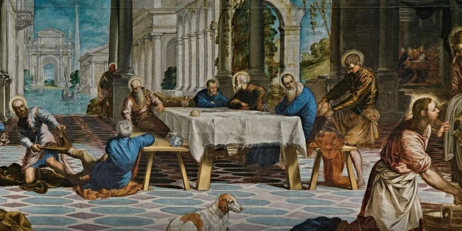 Large historical painting in a Prado gallery