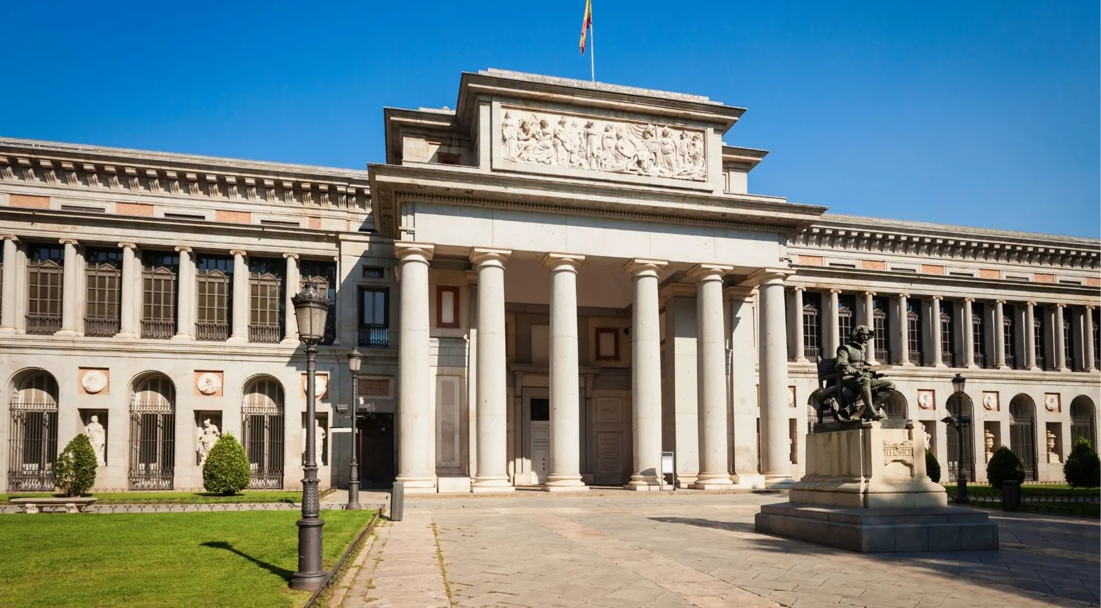 Columned entrance of the Prado Museum